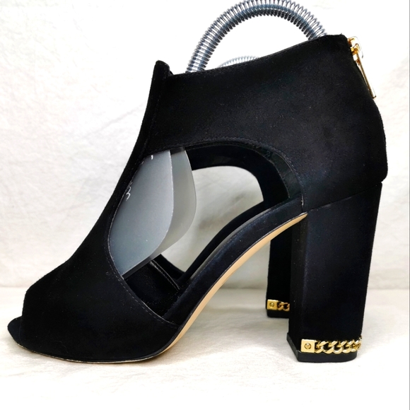 Michael Kors "Sabrina" suede open toe pumps - Picture 1 of 7